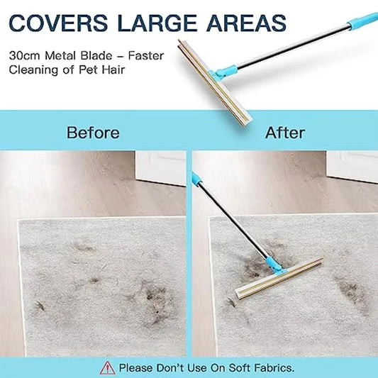 Pet Hair Remover Set Fluff Removal Tool Metals Telescopic Handle Rug Rake Dog Cat Hair 180Β° Rotation Carpet Shave Pet Products
