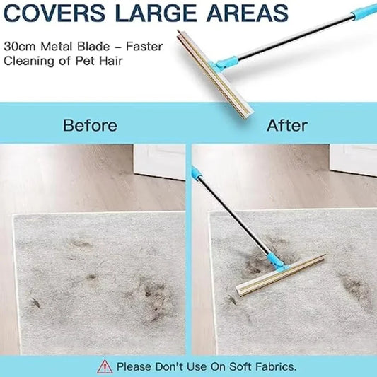 Carpet Rake Pet Dog Cat Hair Remover Set Telescopic Handle Rug Rake Super Hair Removal 180Β° Rotation Carpet Shave Pets Products